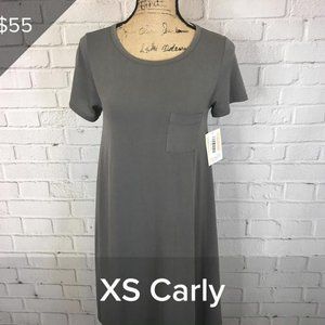 XS Solid Gray Carly Swing Dress by LuLaRoe